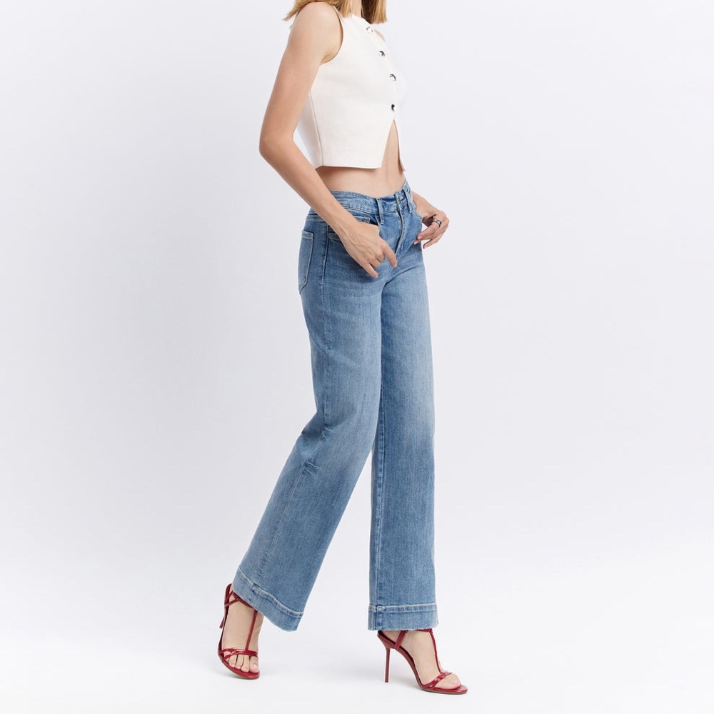 Flying Monkey Light Blue Wide Leg Jeans - Picture 3 of 14
